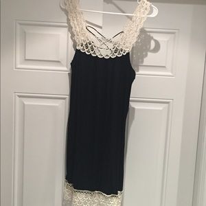 Lace and black dress